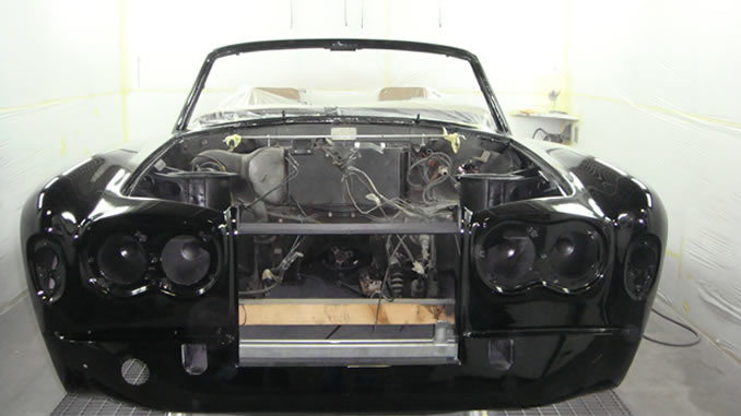 The front part already painted. The front part already painted.